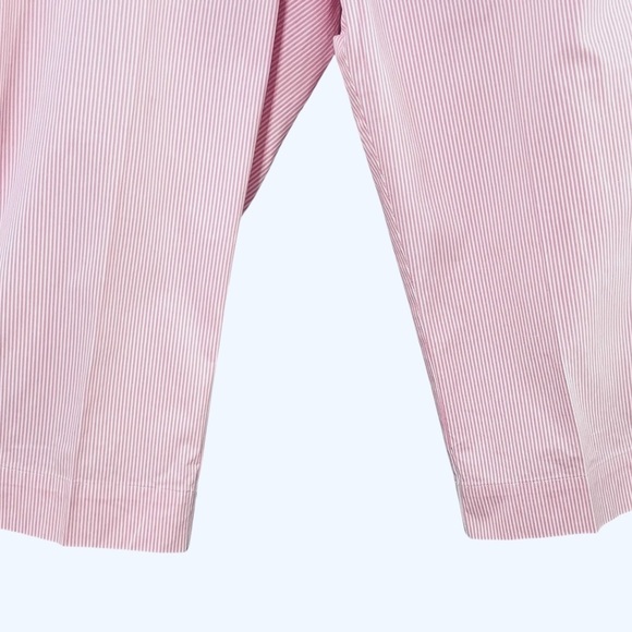 Lauren Active by Ralph Lauren Pink Striped Cropped Pants Women’s Size 10P - Picture 4 of 12